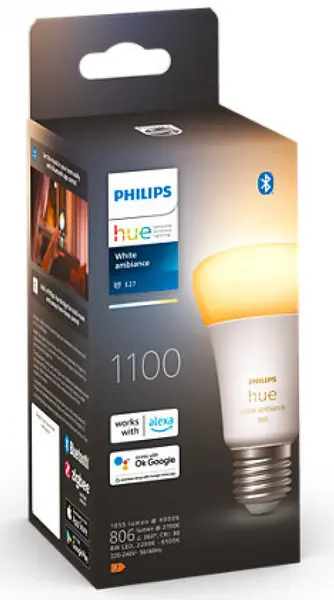 Bec inteligent Philips - Hue, 8W, E27, A60, dimmer