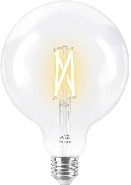 Bec inteligent WiZ - Filament, 7W LED, E27, G125, dimmer