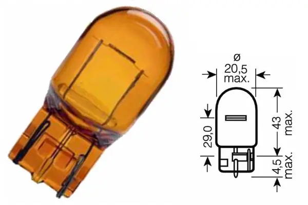 Bec lampa ceata spate OSRAM WY21W 12V 7504