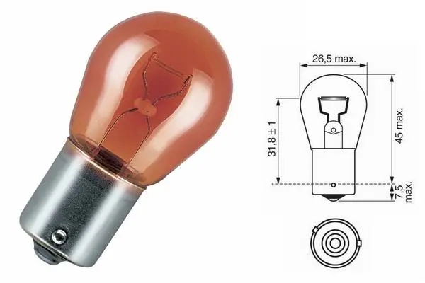 Bec lampa frana OSRAM PY21W 12V 7507