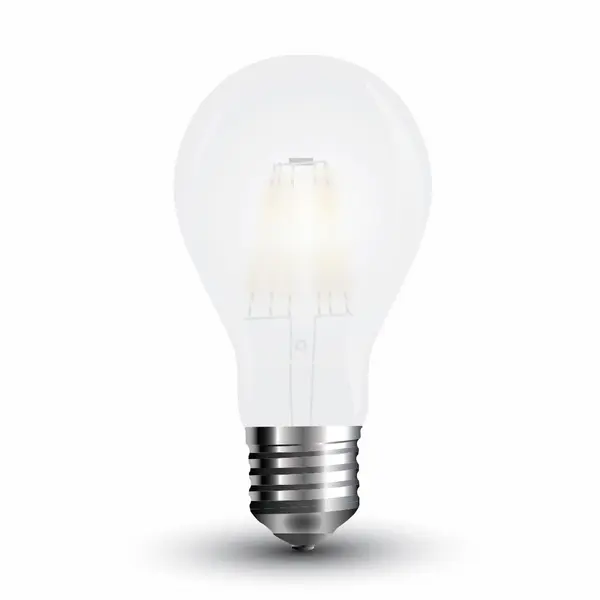 Bec LED - 6W Filament E27 A60 Mat Alb rece