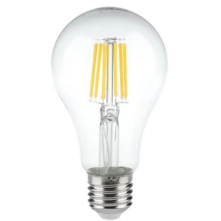 Bec LED A60 E27 10W cu filament 3000K alb cald V-TAC SKU-214410
