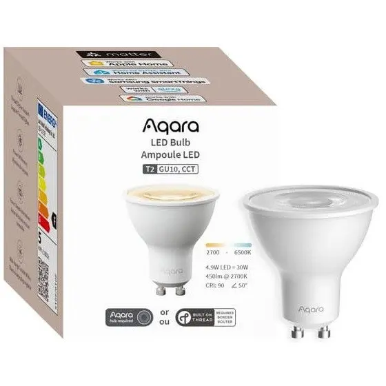 Bec Led CCT Aqara Bulb T2, GU10, 450 Lumeni, Thread, Zigbee 6975833357109