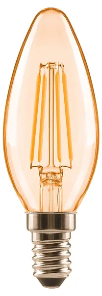 Bec LED Osram - Classic Filament Gold, E14, B33, 2400K, 380 lm