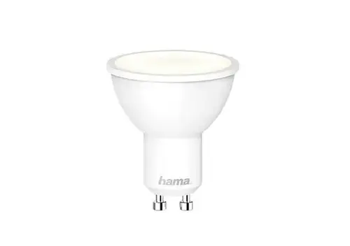 Bec LED Smart Hama 176585, Control Vocal/Aplicatie, GU10, 5.5W, Clasa G (Alb)
