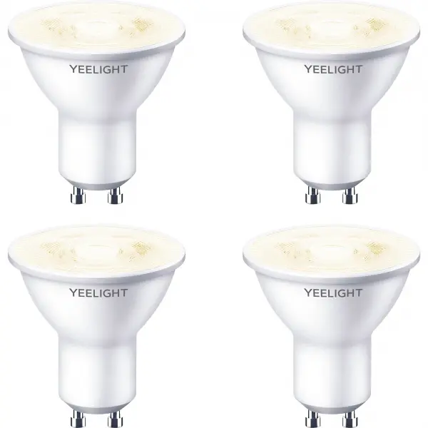 Bec LED Yeelight W1, Wi-Fi, GU10, 4.8W, 2700K, 350lm, Set 4 bucati YLDP004