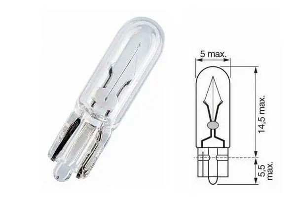 Bec lumina citire NARVA W1,2W 12V 17037