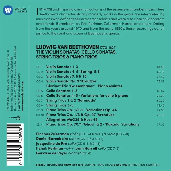 Beethoven | Itzhak Perlman, Jacqueline Du Pre, Daniel Barenboim