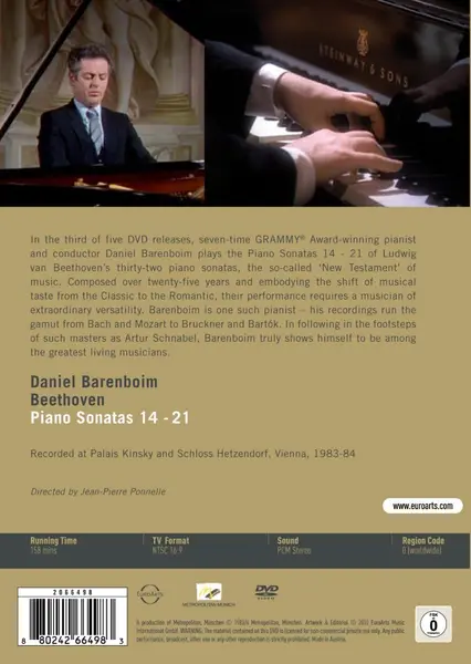 Beethoven: Piano Sonatas 14-21 (DVD) | Daniel Barenboim