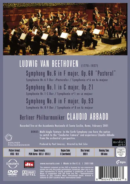 Beethoven: Symphonies 1, 6 & 8 | Claudio Abbado, Berliner Philharmoniker