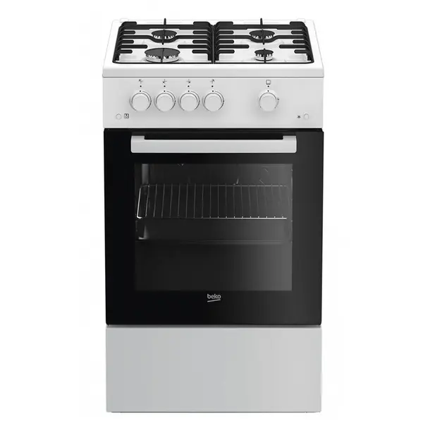 Beko Aragaz Beko FSG52020FW, Gaz, 4 Arzatoare, 60 l, Aprindere electrica, 50 cm, Alb