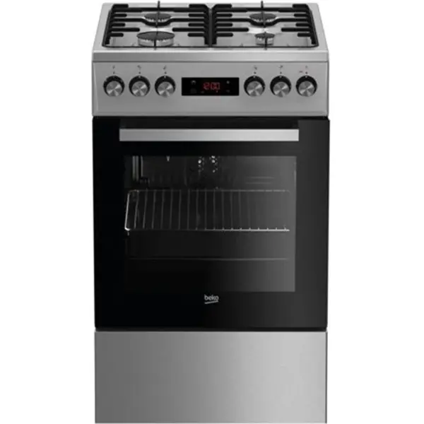 Beko Aragaz Beko FSM52332DXDT, 40 arzatoare gaz, cuptor electric, 60L, latime 50 cm, Inox
