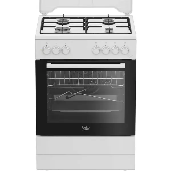 Beko Aragaz mixt Beko FBST62110DW, 4 arzatoare, rotisor, Clasa A, Alb