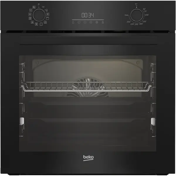 Beko Cuptor electric incorporabil Beko BBIR 17300 BCS, multifunctional 72L, inox, 12 functii, 59.4x56.7x59.5cm, uratare catalitica, gratar electric, Negru
