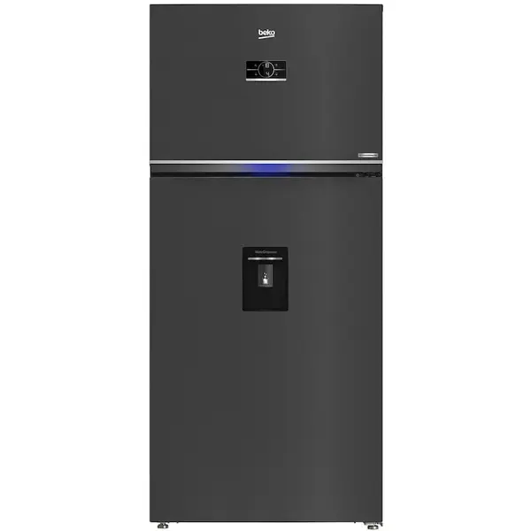 Beko Frigider cu doua usi Beko RDNE650E40DZXBRN1, 630 l, Everfresh+, AeroFlow, Compresor ProSmart Inverter, Dozator apa, Clasa E, H 187,7 cm, Dark Inox
