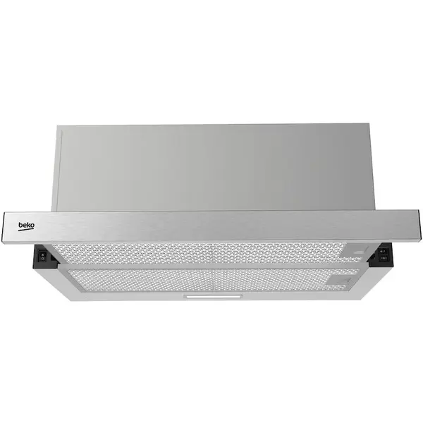 Beko Hota incorporabila telescopica Beko HNT61520XH, 574 mc/h, Filtru metalic, 60 cm, Inox