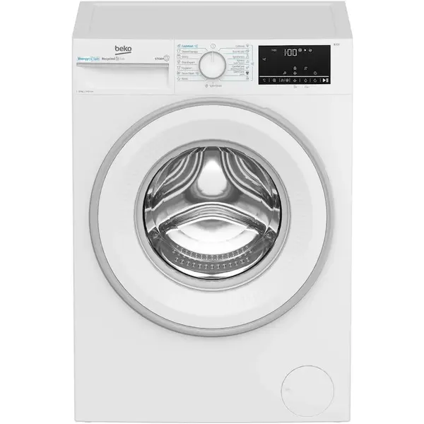 Beko Masina de spalat rufe Beko B3WFU410415WWES, 10 kg, 1400 RPM, Clasa A, Motor ProSmart Inverter, Recycled Tub, Hygiene+, SteamCure, IronFast, AddXtra, Alb