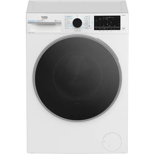 Beko Masina de spalat rufe Beko B5WFU89415WBES, Clasa A, 1400 RPM, 9 kg, 15 programe, EnergySpin, HomeWhiz, Alb