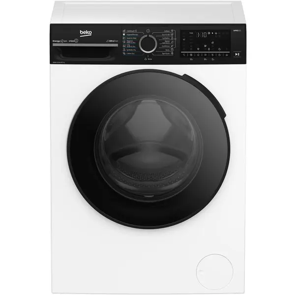 Beko Masina de spalat rufe cu uscator Beko BM5DFST69442WBPB, Clasa D, SteamCure, 9/6 kg, 1400rpm, Alb-Negru