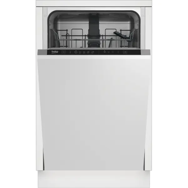 Beko Masina de spalat vase incorporabila Beko DIS35026, 11.8 l, 10 seturi, 5 programe, Extra Drying, Quick&Shine, Flexible HalfLoad, Clasa E, 45 cm