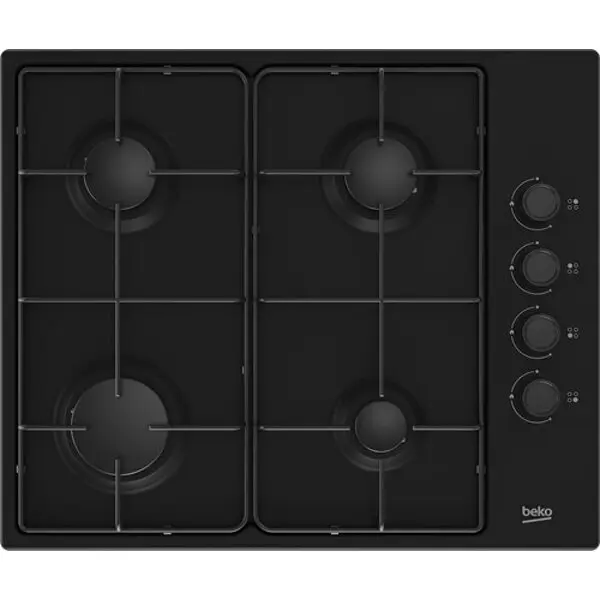 Beko Plita Beko Gas hob HIBG64120SB Gaz 4 zone Negru