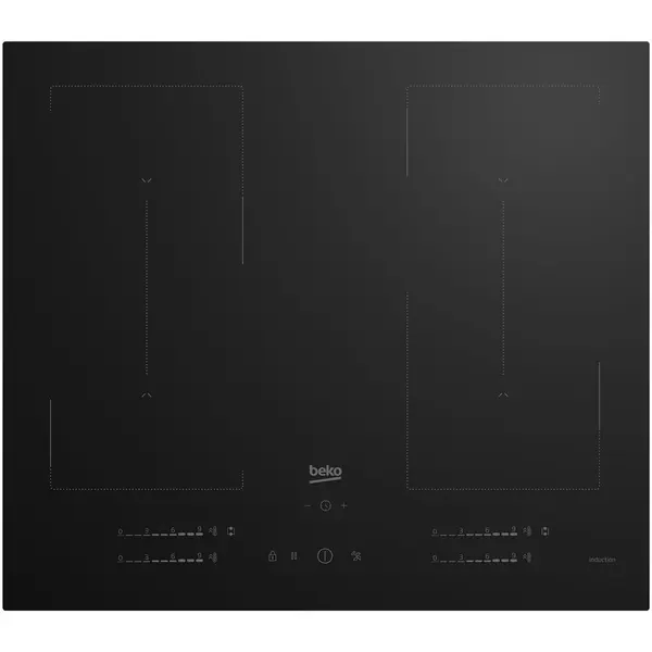 Beko Plita cu inductie incorporabila Beko HII64720QUF2T, 59cm, 4 zone de gatit, Touch control, Neagra