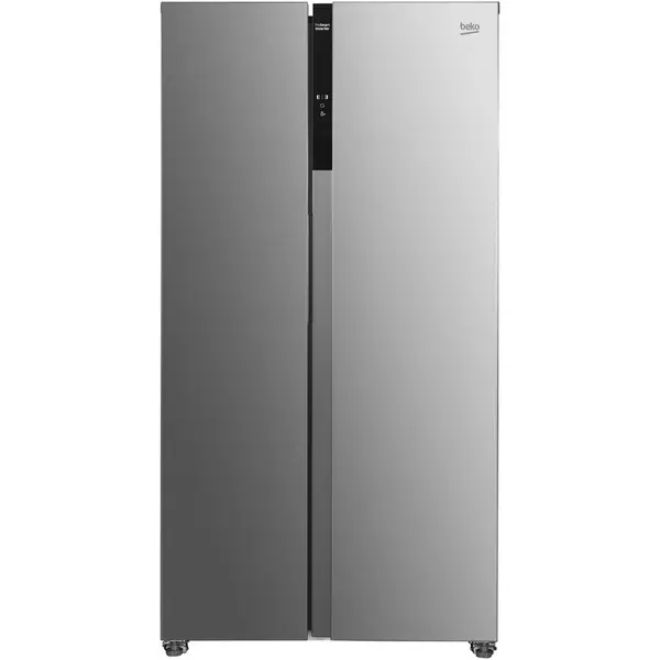 Beko Side by side Beko GNO5322XPN, 532 l, Clasa E, NeoFrost Dual Cooling,Compresor ProSmart Inverter, Display with touch control, H 177 cm, Inox Look