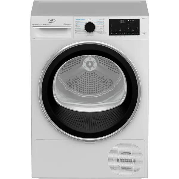 Beko Uscator de rufe BEKO B5T61233WEU, 11 kg, 15 programe, Pompa de caldura, HomeWhiz, Clasa D, Alb