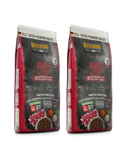 BELCANDO Adult Grain Free Beef 25 kg hrana uscata caini adulti, cu vita si amarant (2x12.5 kg)