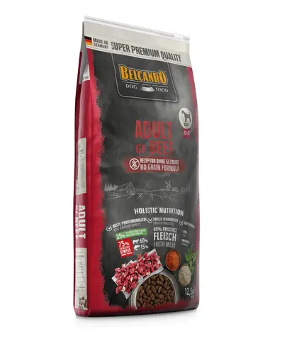 BELCANDO Adult Grain Free hrana uscata caini adulti, cu vita si amarant 12,5 kg