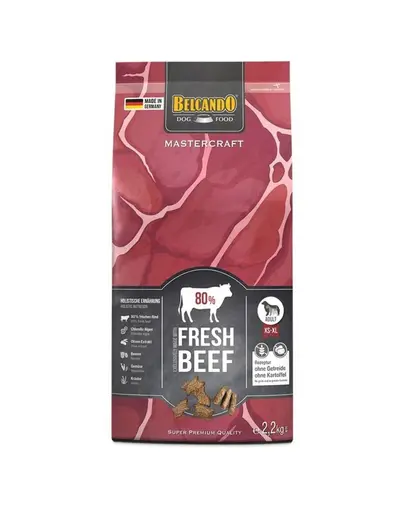 BELCANDO Mastercraft Fresh beef Hrana uscata pentru caini adulti activi, cu vita 2,2 kg