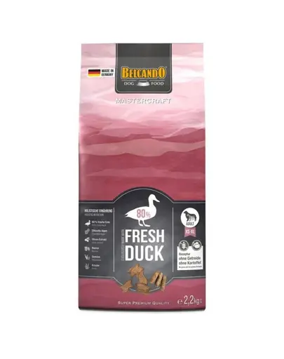 BELCANDO Mastercraft Fresh duck Hrana uscata pentru caini adulti activi, cu rata 2,2 kg