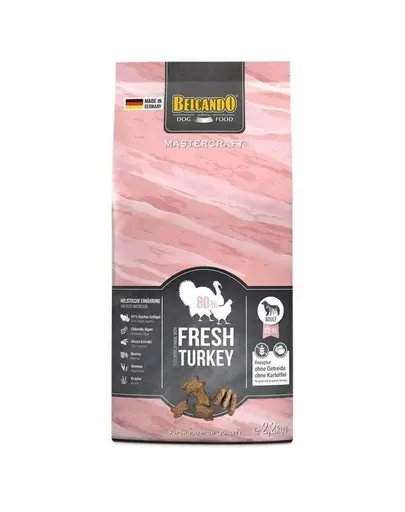 BELCANDO Mastercraft Fresh turkey Hrana uscata pentru caini adulti activi, cu curcan 2,2 kg