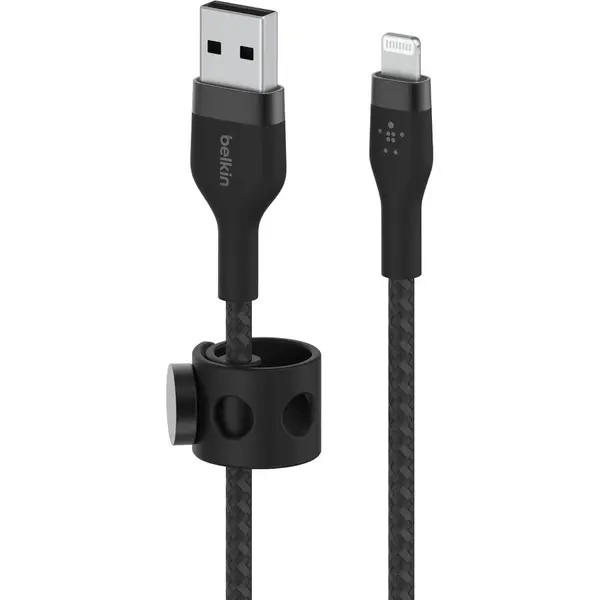 Belkin Belkin BOOST CHARGE PRO Flex USB-A to LTG, Braided Silicone Cable - 1M - Black