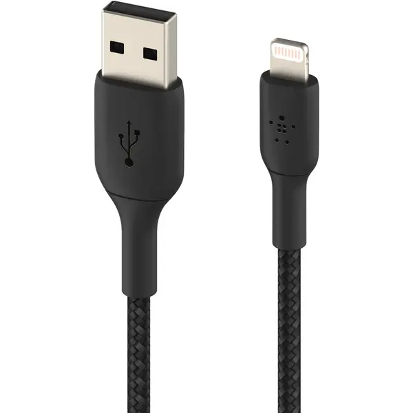 Belkin Belkin BOOST CHARGE USB-A to Lightning Cable, Braided - 2M - Black