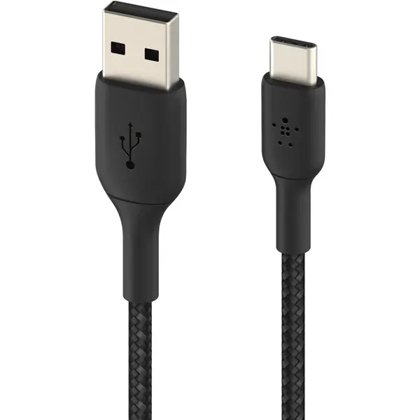 Belkin Belkin BOOST CHARGE USB-A to USB-C Cable, Braided - 0,15M - Black