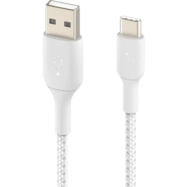 Belkin Belkin BOOST CHARGE USB-A to USB-C Cable, Braided - 3M - White
