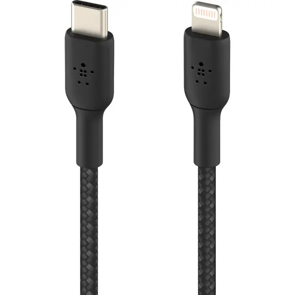Belkin Belkin BOOST CHARGE USB-C to Lightning Cable, Braided - 2M - Black
