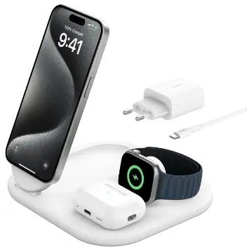 Belkin Belkin BOOSTCHARGE Qi2 15w Magnetic 3in1 Stand - White