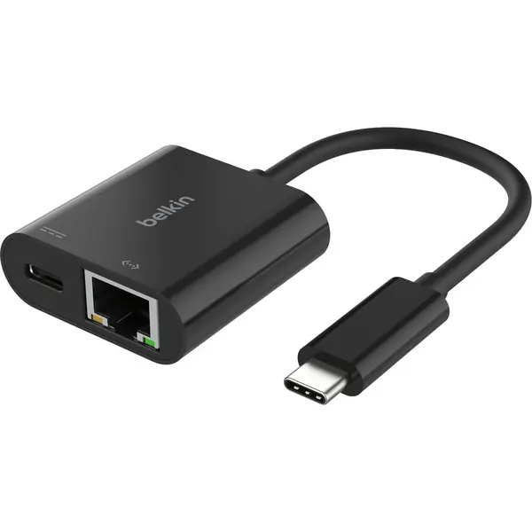 Belkin Belkin Connect USB-C to Ethernet + Charge Adapter 100W - Black