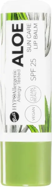 Bell HYPOAllergenic Balsam de buze cu protecție solară și aloe vera, SPF25, 4.4 g