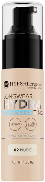 Bell HYPOAllergenic Fond de ten hidratant Longwear, 02 Nude, 30 g