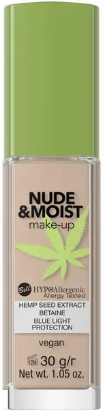 Bell HYPOAllergenic Fond de ten hidratant Nude & Moist, 04, 30 g