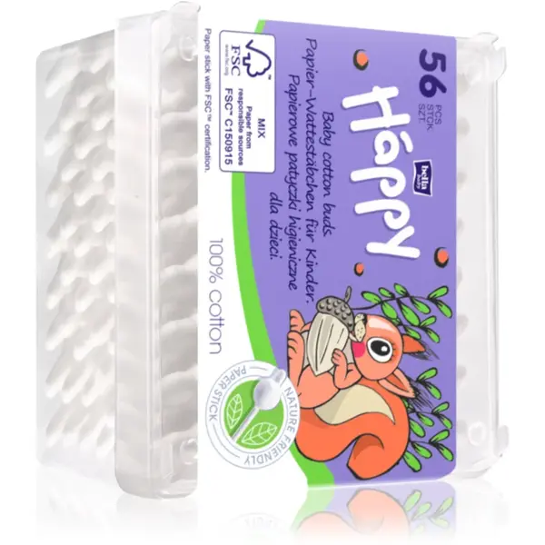 BELLA Baby Happy 100% cotton bețișoare din bumbac pentru copii 56 buc