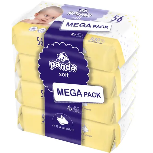 BELLA Baby Happy Panda Șervețele umede pentru copii 4x56 buc