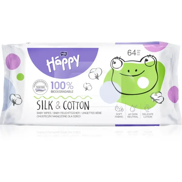 BELLA Baby Happy Silk & Cotton Șervețele umede 64 buc
