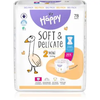 BELLA Baby Happy Soft&Delicate scutece de unică folosință cu canale