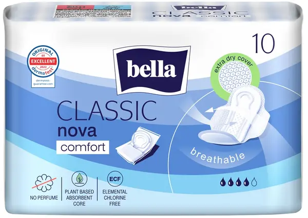 Bella Classic Absorbante pentru femei Nova Comfort, 10 buc.