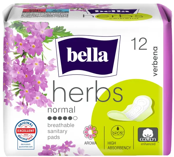 Bella Herbs Absorbante pentru femei Verbena, 12 buc.