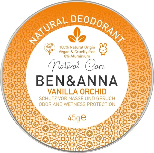 Ben & Anna Crema deodorantă naturală Vanilla Orchid, 45 g